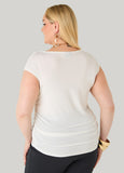 Ruched Cowl Neck Top