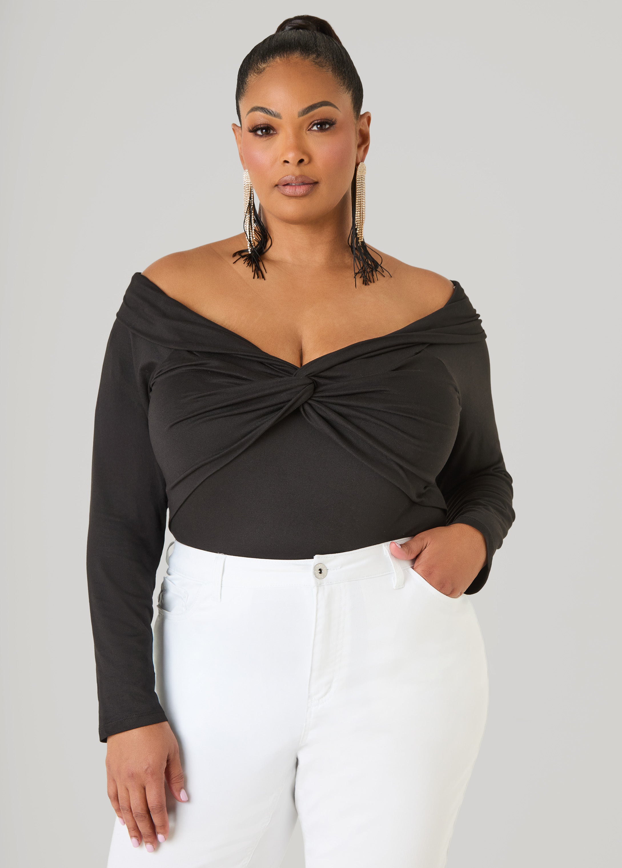 Knotted Long Sleeved Bodysuit