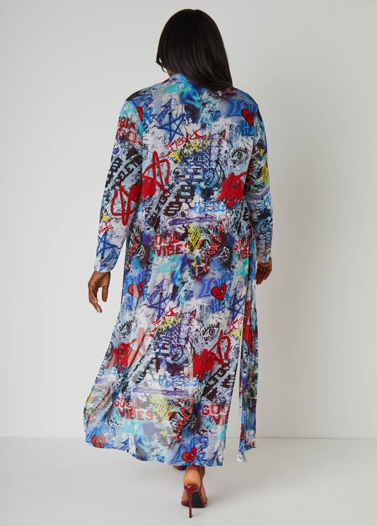 Graffiti Print Duster