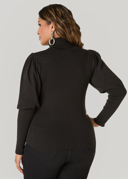Puff Sleeved Turtleneck Sweater