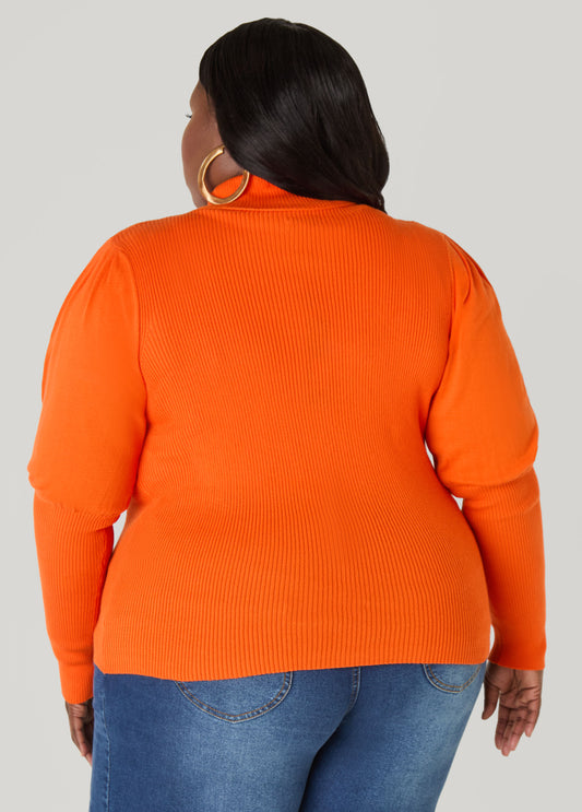 Puff Sleeved Turtleneck Sweater