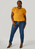 Drawstring Cable Knit Sweater