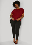 Drawstring Cable Knit Sweater
