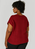Drawstring Cable Knit Sweater