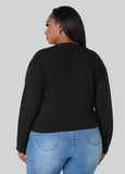 Cropped Ribbed Cardigan