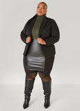Turtleneck Ribbed Knit Sweater