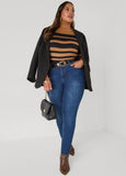 Striped Turtleneck Sweater