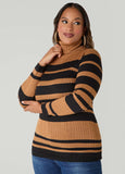 Striped Turtleneck Sweater