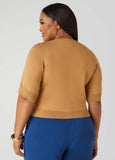 Cropped Knit Cardigan