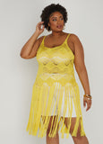 Fringed Crochet Knit Top