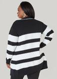 Striped Honeycomb Cardigan