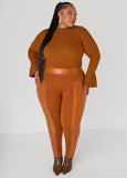 Pleated Bell Sleeve Sweater