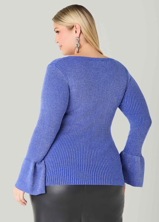 Lurex™ Bell Sleeve Sweater