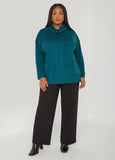 Pocket Front Cowl Neck Sweater