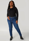 Cutout Button Embellished Sweater