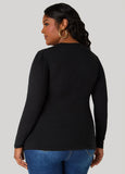 Cutout Button Embellished Sweater