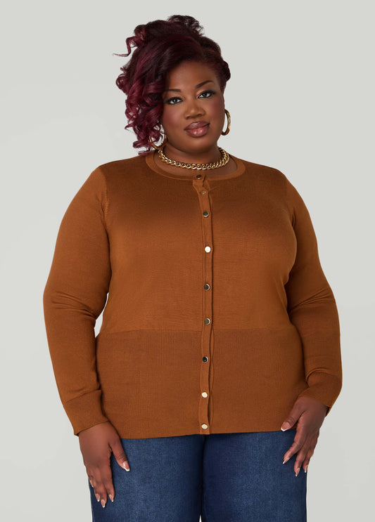 Button Front Knit Cardigan