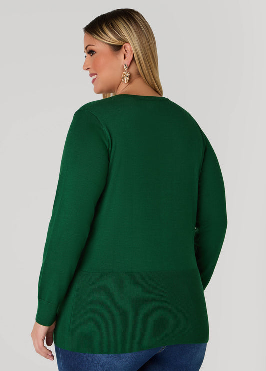 Button Front Knit Cardigan