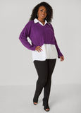 Paneled Cable Knit Sweater