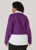 Paneled Cable Knit Sweater