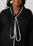 Tie Front Ribbed Cardigan