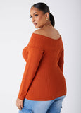 Off The Shoulder Ribbed Sweater