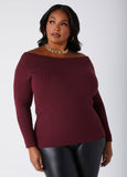 Off The Shoulder Ribbed Sweater