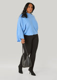 Mock Neck Dolman Sleeve Sweater