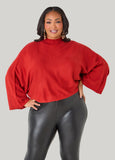 Mock Neck Dolman Sleeve Sweater