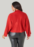 Mock Neck Dolman Sleeve Sweater