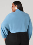 Cropped Mock Neck Sweater