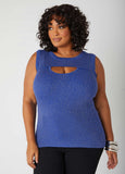 Cutout Lurex™ Ribbed Top
