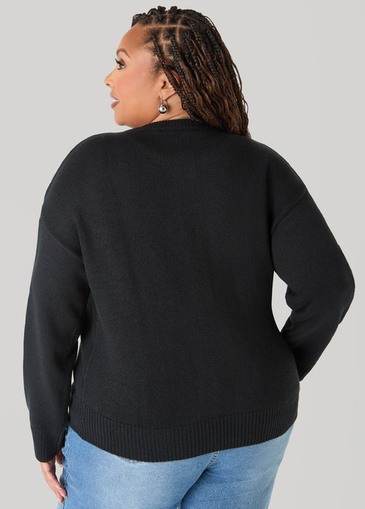 Rose Button Front Cardigan