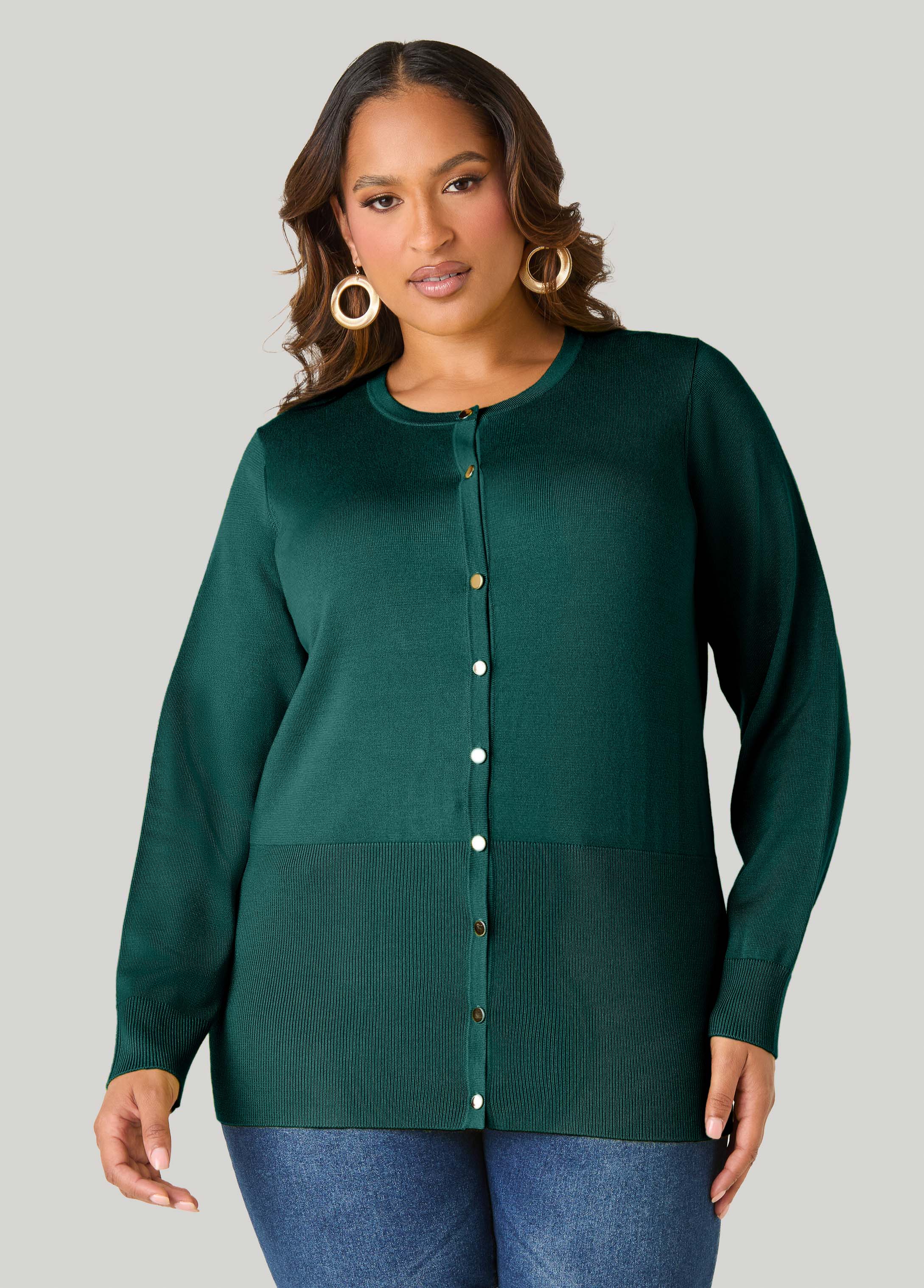 Button Front Knit Cardigan