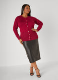 Knitted Button Front Cardigan