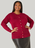 Knitted Button Front Cardigan