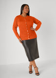 Button Front Knit Cardigan