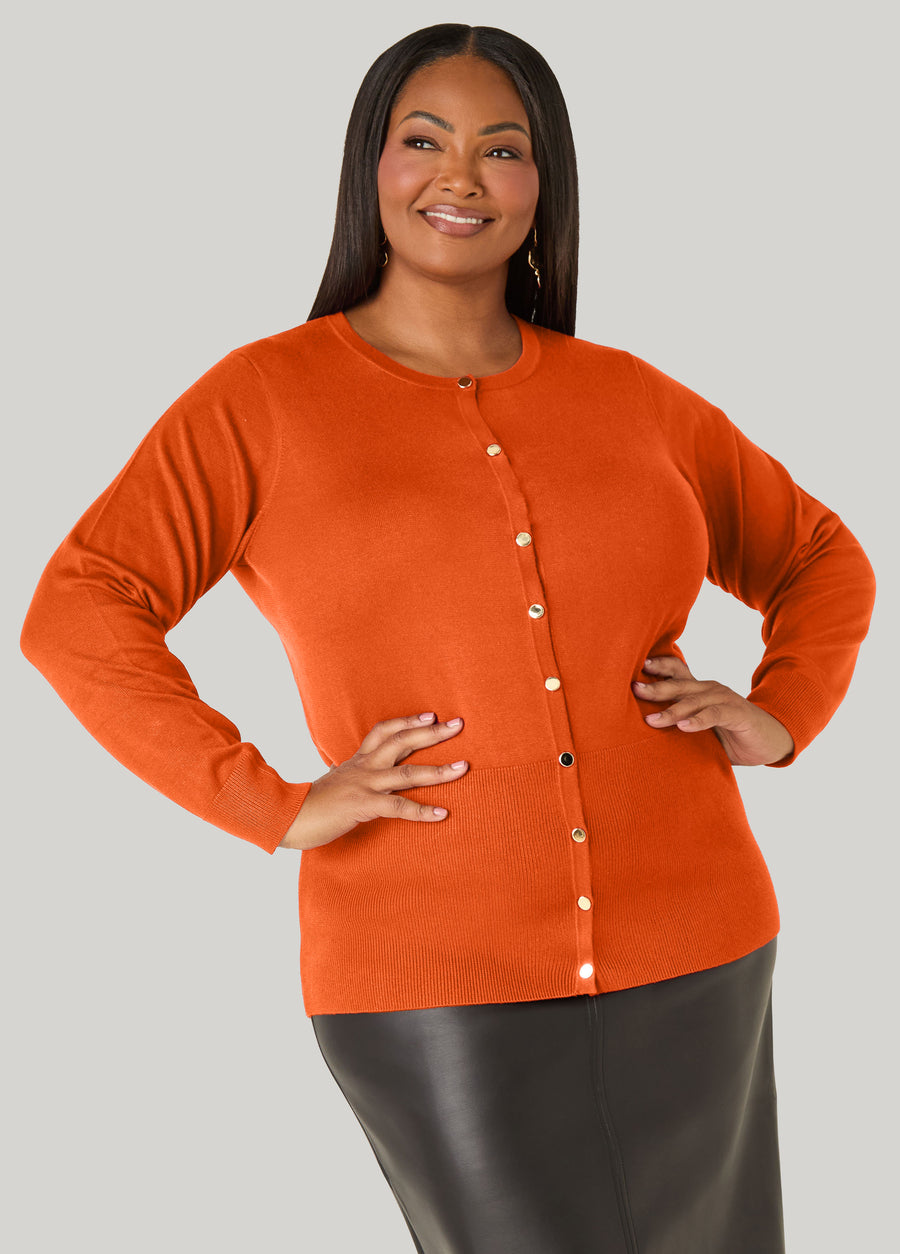 Button Front Knit Cardigan