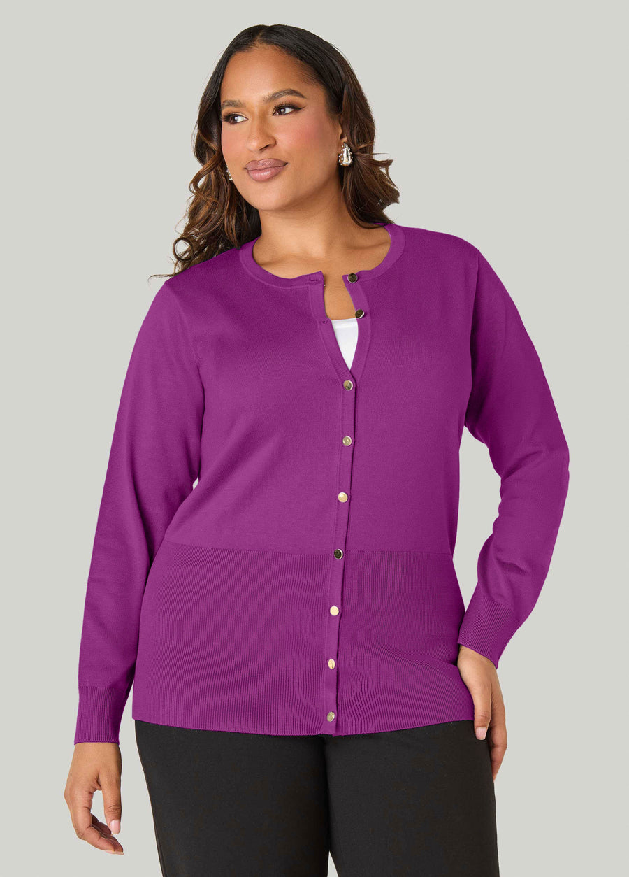 Button Front Knit Cardigan