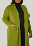Open Front Shawl Collar Cardigan