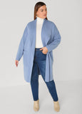 Shawl Collar Open Front Cardigan