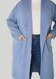 Shawl Collar Open Front Cardigan