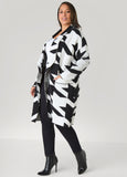 Houndstooth Intarsia Cardigan