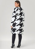 Houndstooth Intarsia Cardigan