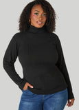 Ribbed Pullover Turtleneck Sweater