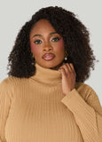 Ribbed Pullover Turtleneck Sweater