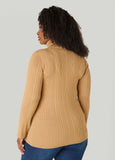 Ribbed Pullover Turtleneck Sweater