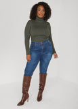 Ribbed Pullover Turtleneck Sweater
