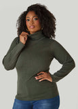 Ribbed Pullover Turtleneck Sweater