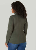 Ribbed Pullover Turtleneck Sweater